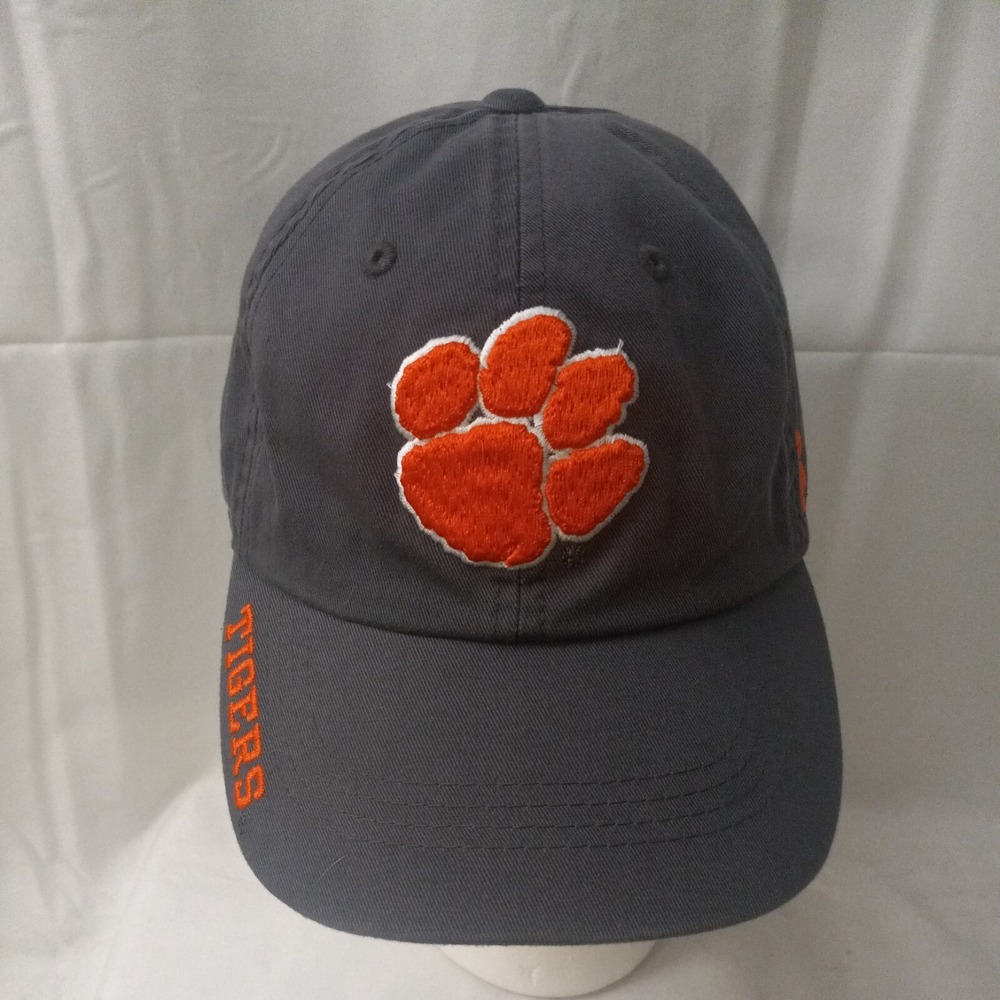 Vintage Clemson Tigers Russell Athletic Embroidered Logo Strapback Hat Cap